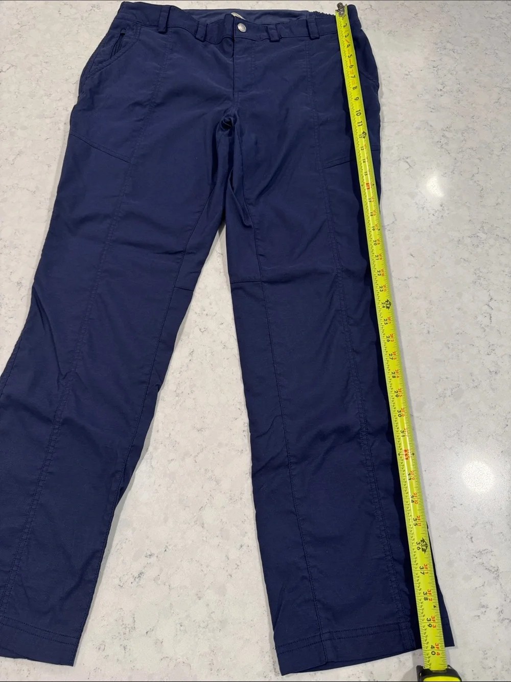 Duluth Women’s 16 X 31 Flexpedition Navy Hiking Bootcut Stretchy Snap Closure